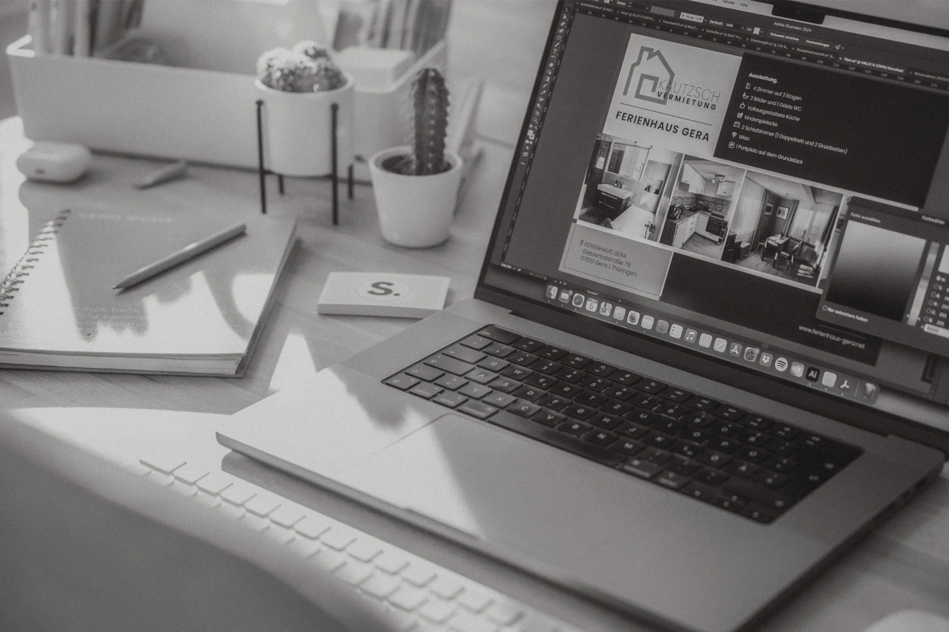 Laptop mit Gestaltung